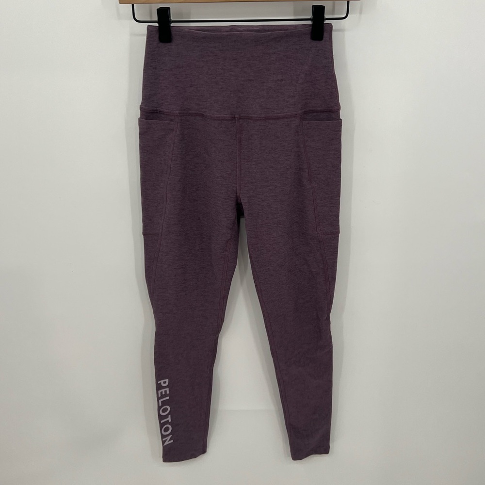 Beyond Yoga X Peloton purple high rise leggings - Picture 2 of 9